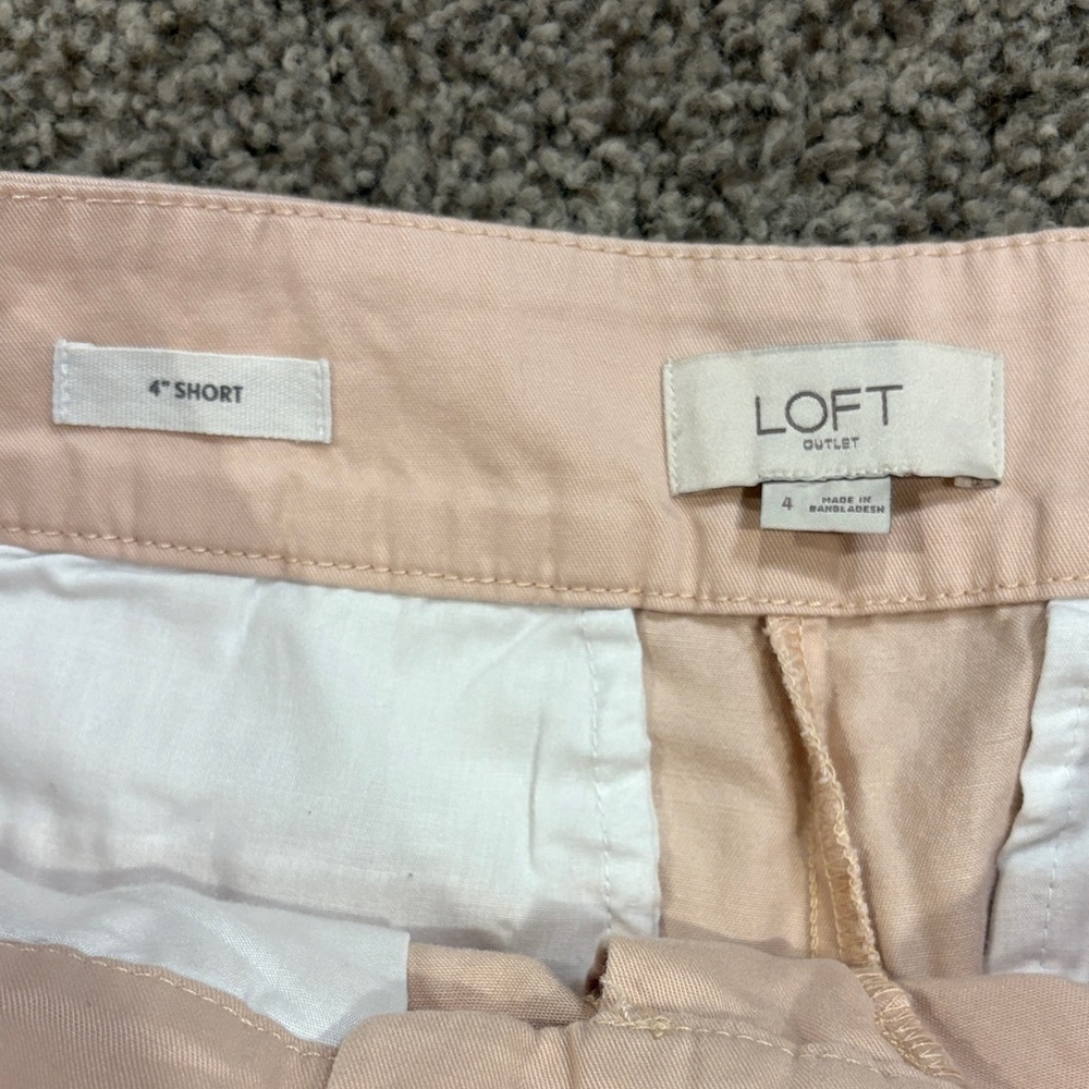 LOFT Light Pink Chic Ruffle Shorts EUC 4 - Picture 2 of 7